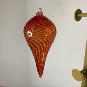 HAND-BLOWN Glass 6” Ornament‎